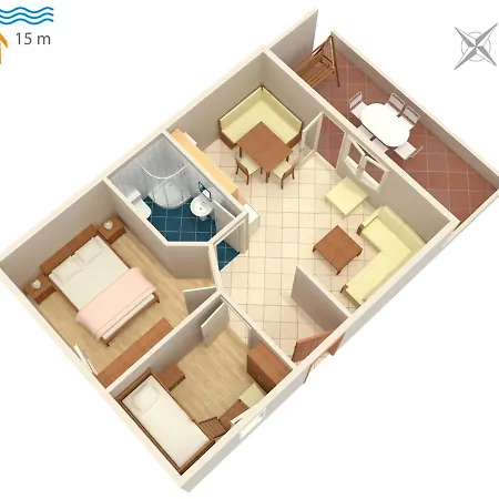 Apartment Family Friendly With A Swimming Pool Kraj, Pasman - 334 *