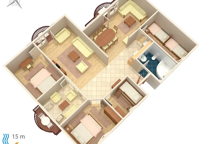 Апартаменты Family-friendly With Swimming Pool Kraj, Pasman - 334