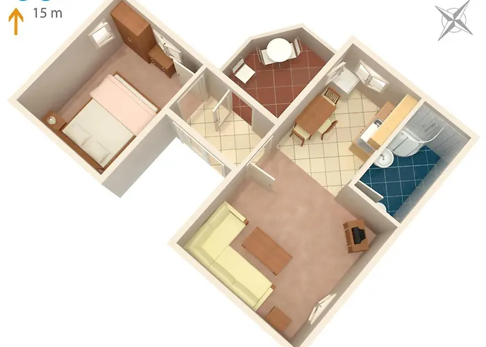 Family-friendly With Swimming Pool Kraj, Pasman - 334 Apartman